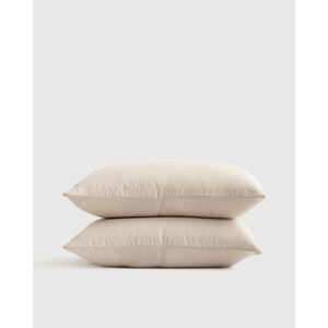 Quince Home European Linen Waffle Sham Set Shell Bedding King - 2